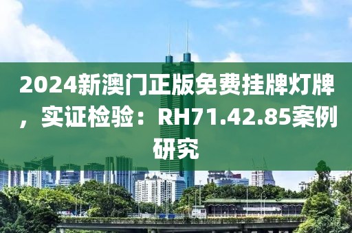 2024新澳门正版免费挂牌灯牌，实证检验：RH71.42.85案例研究