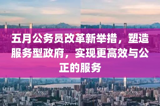 五月公务员改革新举措，塑造服务型政府，实现更高效与公正的服务