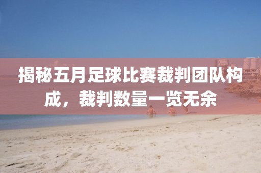 揭秘五月足球比赛裁判团队构成，裁判数量一览无余