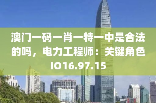 澳门一码一肖一特一中是合法的吗，电力工程师：关键角色IO16.97.15