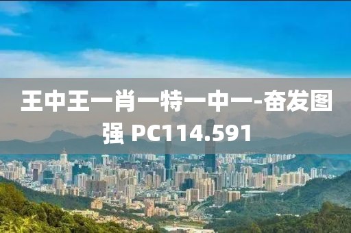 王中王一肖一特一中一-奋发图强 PC114.591