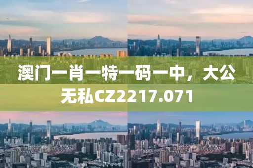 澳门一肖一特一码一中，大公无私CZ2217.071