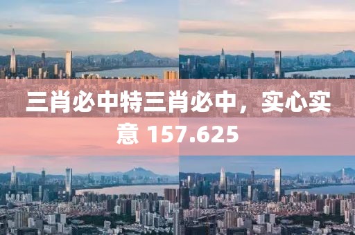 三肖必中特三肖必中，实心实意 157.625