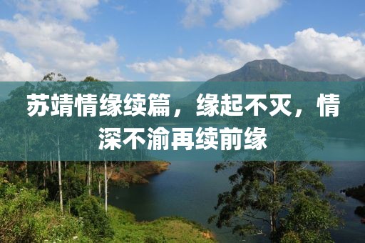苏靖情缘续篇，缘起不灭，情深不渝再续前缘