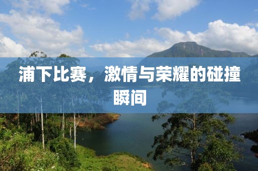浦下比赛，激情与荣耀的碰撞瞬间