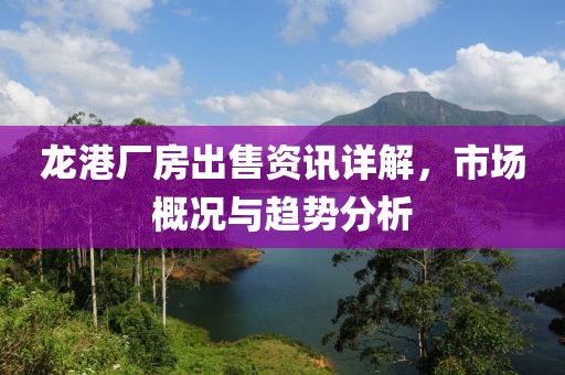 龙港厂房出售资讯详解，市场概况与趋势分析