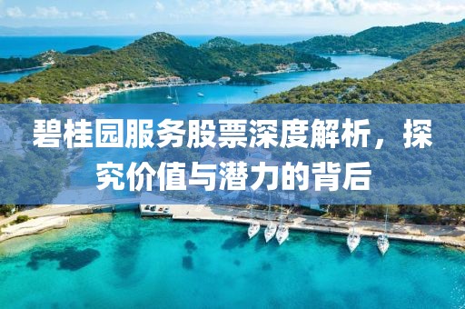 碧桂园服务股票深度解析，探究价值与潜力的背后