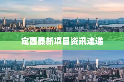 定西最新项目资讯速递