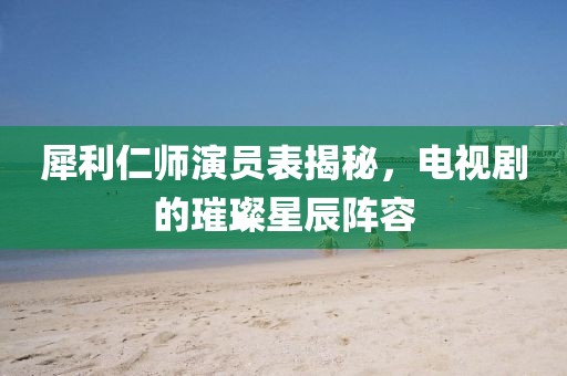 犀利仁师演员表揭秘，电视剧的璀璨星辰阵容
