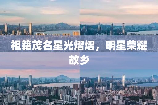 祖籍茂名星光熠熠，明星荣耀故乡