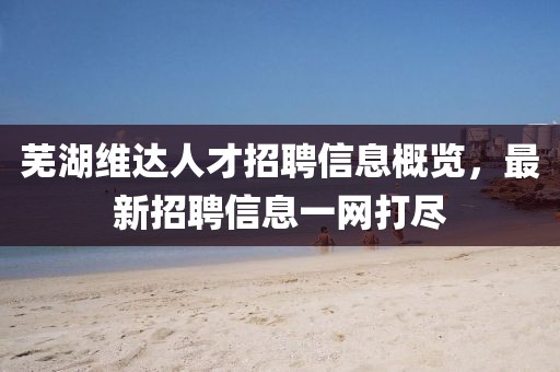 芜湖维达人才招聘信息概览，最新招聘信息一网打尽
