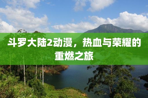 斗罗大陆2动漫，热血与荣耀的重燃之旅