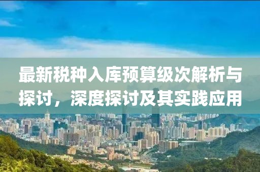 最新税种入库预算级次解析与探讨，深度探讨及其实践应用