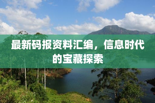 最新码报资料汇编，信息时代的宝藏探索