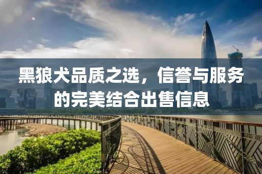黑狼犬品质之选，信誉与服务的完美结合出售信息