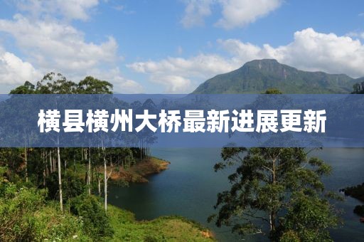横县横州大桥最新进展更新