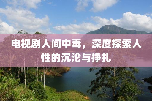 电视剧人间中毒，深度探索人性的沉沦与挣扎