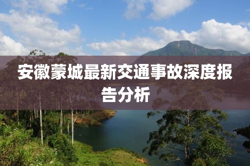 安徽蒙城最新交通事故深度报告分析