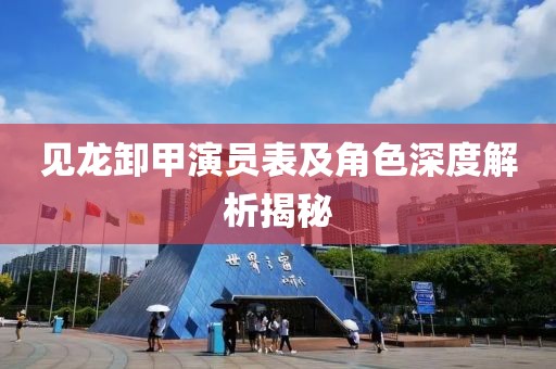见龙卸甲演员表及角色深度解析揭秘