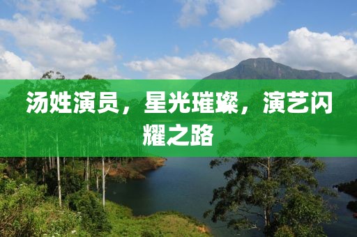 汤姓演员，星光璀璨，演艺闪耀之路