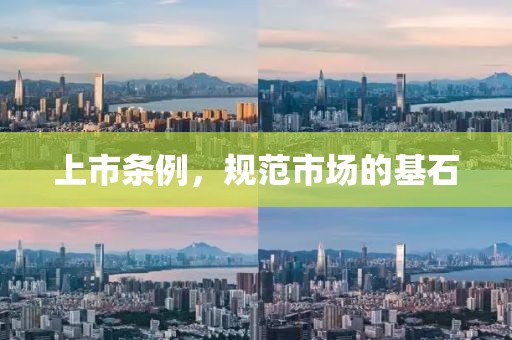 上市条例，规范市场的基石