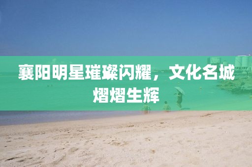 襄阳明星璀璨闪耀，文化名城熠熠生辉