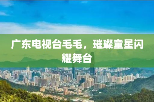 广东电视台毛毛，璀璨童星闪耀舞台