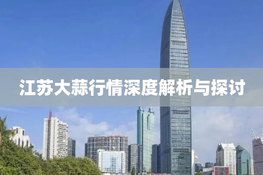 江苏大蒜行情深度解析与探讨