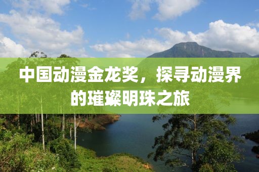 中国动漫金龙奖，探寻动漫界的璀璨明珠之旅