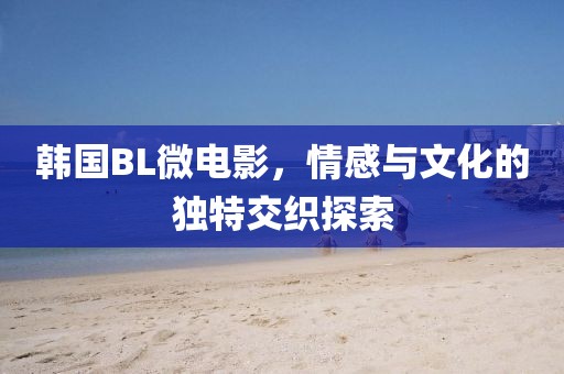 韩国BL微电影，情感与文化的独特交织探索